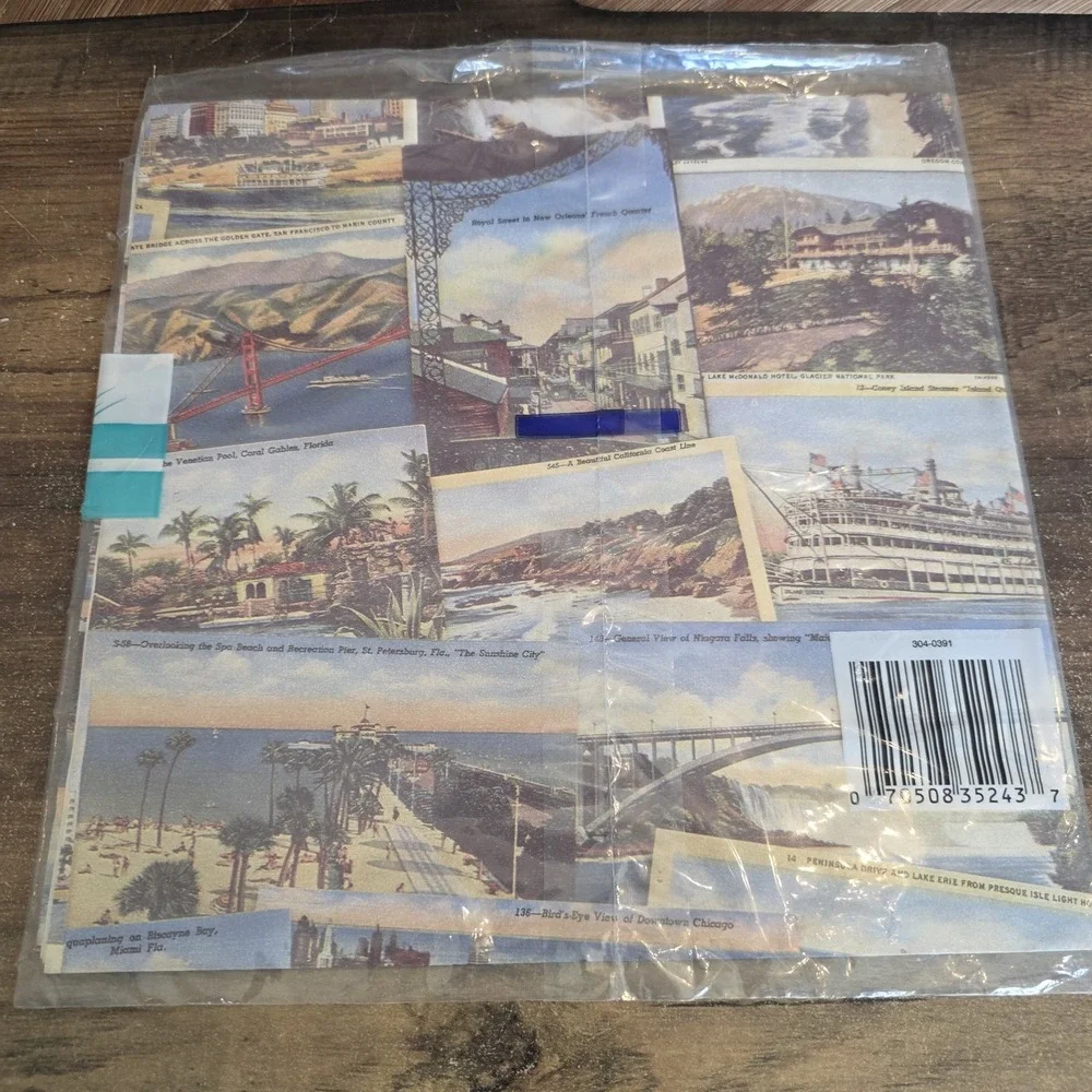 Cleo Gift Wrap All‎ Occasion Destinations NYC Florida 2 Sheets 1.67' x 2.5' 1996